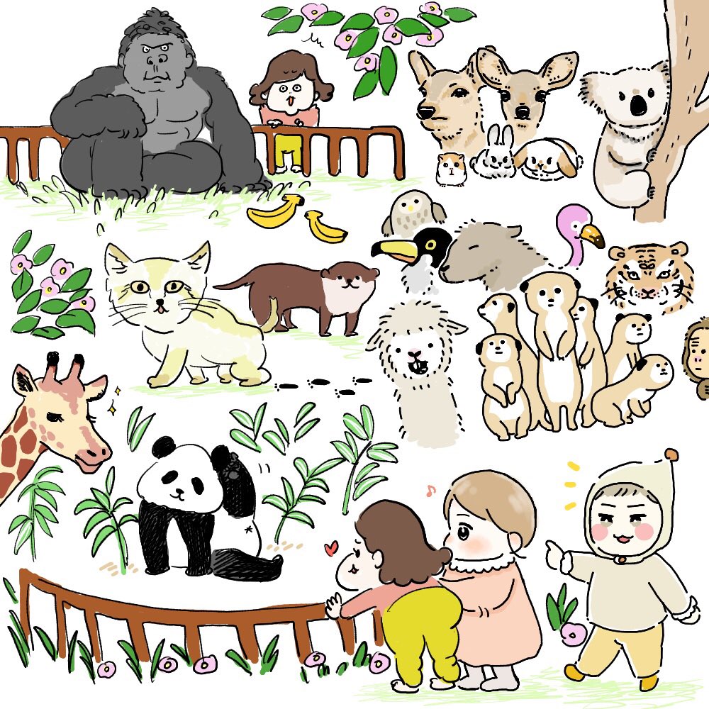 昨日chiちゃん(@ch__i )とさゆいちゃん(@kumaneko_no )と
ゆるゆる動物園絵茶しました?????
お話ししながら終始ゆるーーーい感じで楽しかった!?
動物園行きたくなった?? 