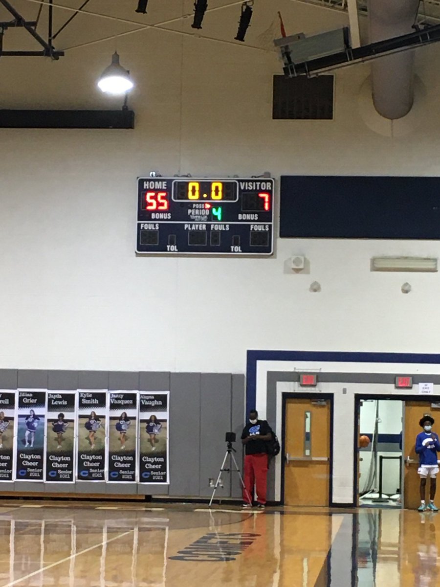 Congratulations to ⁦⁦<a href="/LadyComets19/">Clayton High Lady Comets’ Basketball</a>⁩ on their 55-7 win over West to finish the season 10-0 in conference play. #CometsALLin