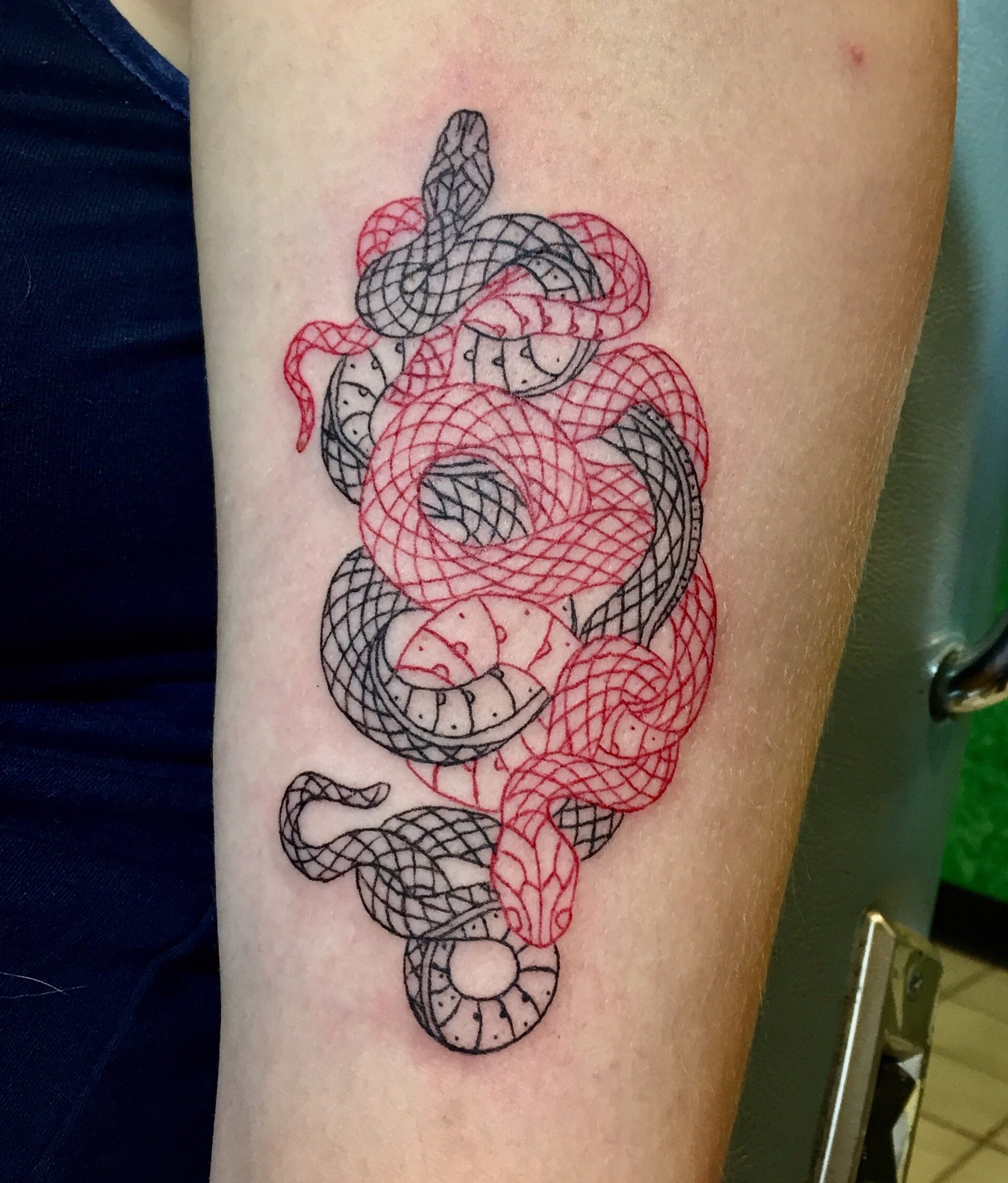 Red ink snake and rose tattoo on  Neon Crab  Strathroy  Facebook