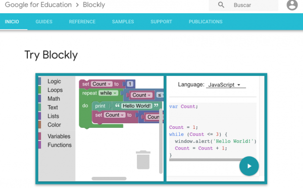 ChileCode's tweet image. #Blockly usa sus misma lógica de construcción por bloques que #Scratch y además permite exportar el código en múltiples lenguajes: #JavaScript, #Python, #PHP, #Lua, y #Dart. 

developers.google.com/blockly/