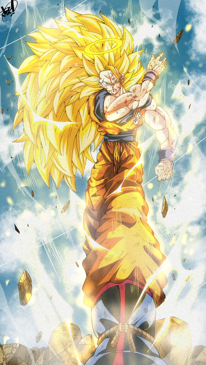 ドラゴンボール「ドラゴンボールZ『孫悟空/SSJ3』
『残された時間が少ねぇ…一気に勝負決めっぞ」|きなこもち有償依頼大募集中✨のイラスト