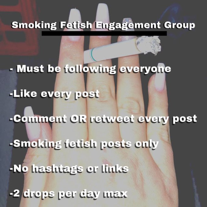 Smoking fetish creators!!!! I&rsquo;m making an engagement group. Comment below if you want to be added! https://t
