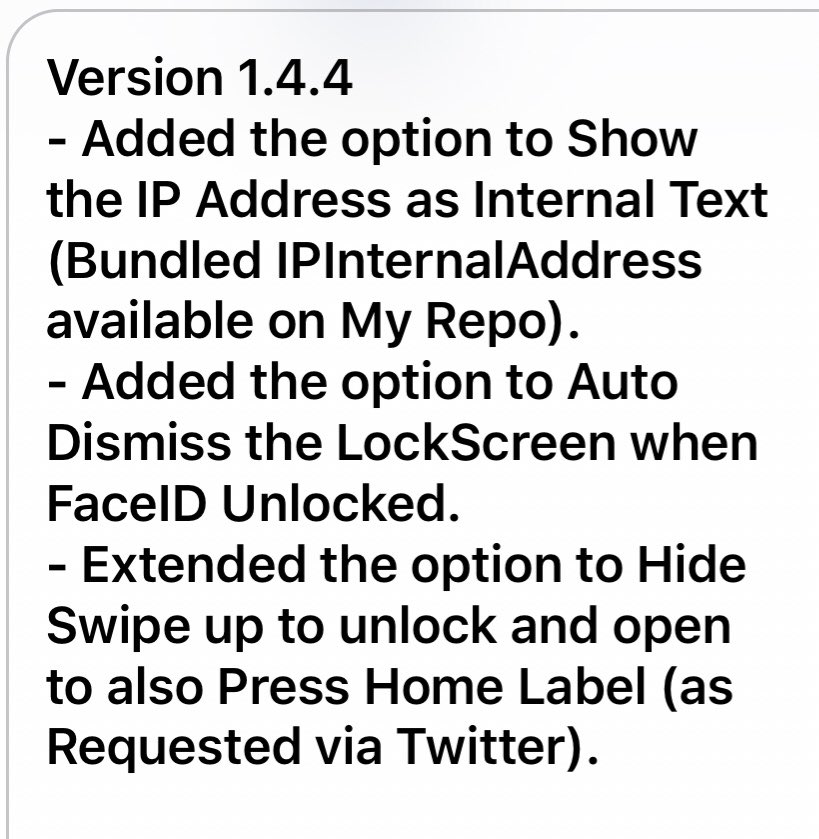 CydiaGeek's tweet photo. !ALERT!π¨
Iβve just submitted #SmoothLockX New V. to #Cydia!
Enjoy π€
Version 1.4.4
! Look at the changes logs image below ! π₯ https://t.co/7MBmxqbbHl