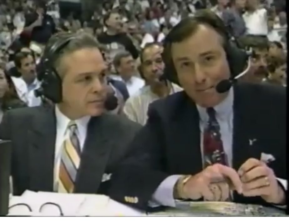 A late Friday Froback never fails I mention some old <a href="/NBA/">NBA</a> 🏀 Playoff games and someone sends something like this to me.
Game 6 of the 94’ Western Division Semifinals. Alongside “the Czar of the Telly” Mike Fratello from the School of Hubie Brown in Jersey. #JourneysTheBestPart 😊