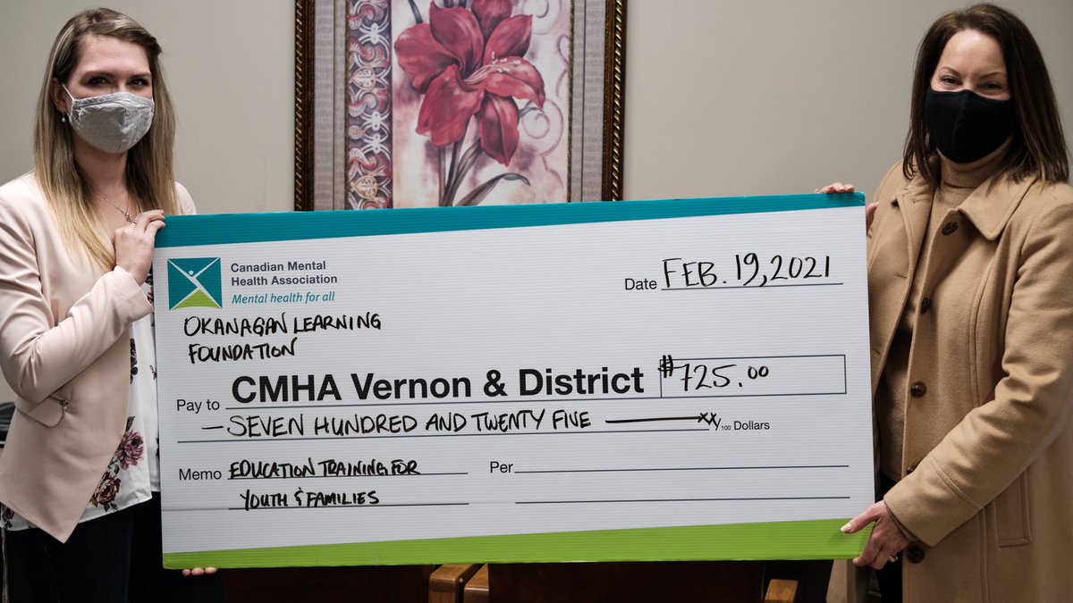 OKLearns's tweet photo. We’re proud supporters of the Vernon Office of the Canadian Mental Health Association @cmhavernonbc  They are doing really good things for really good people #mentalhealth https://t.co/NK13mysGrT