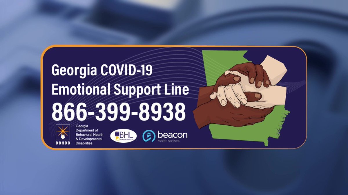 FOX5Atlanta's tweet photo. It's okay not to feel okay. 
Call the #Georgia #COVID19 #Emotional Support Line which provides 24/7 #free and #confidential #assistance. They are ready to listen. 
#ItsOkayNotToFeelOkay https://t.co/KLwt0VUdwU