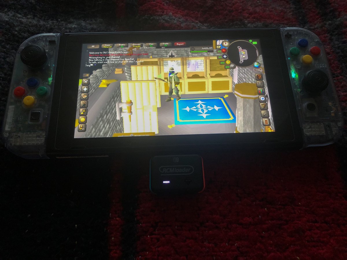 SwigRS's tweet image. RuneScape on Nintendo Switch?! 😳 @OldSchoolRS @NintendoAmerica #SwitchPirates #SwitchHacks #NintendoSwitch