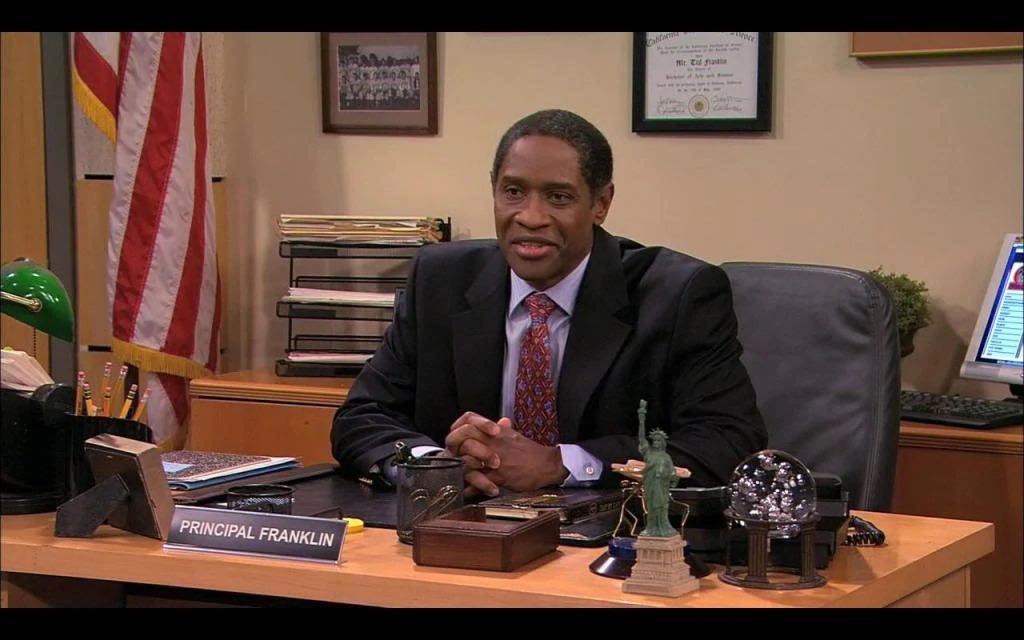 bethkeaney's tweet image. My newest fictional character fixation: Principal Franklin from iCarly