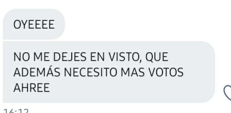 Ya ven que no miento 😭 —Va a votar porque es buena amiga—
