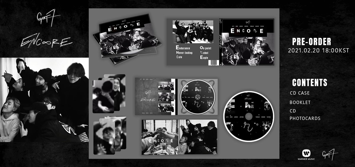 GOT7 <ENCORE> ALBUM PREVIEW 

2021.02.20 SAT 6PM 
<ENCORE> ALBUM RELEASE + PRE-RELEASE

#GOT7
#갓세븐 
<a href="/GOT7Official/">GOT7</a>
#IGOT7
#GOT7Encore 
#got7_앙코르 
#GOT7_encore 
#GOT7FOREVER