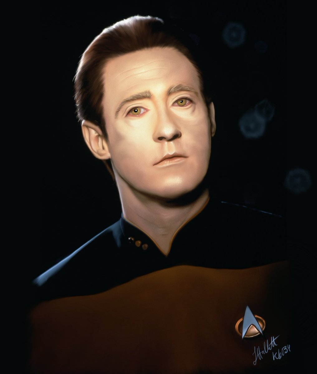 Last one for tonight: everyone's favourite android, Data! I call this one "if you prick me, do I not... Leak?" - what's everyone's favourite Data quote?

Painted in Autodesk Sketchbook Pro and available on my redbubble shop!
#startrektng #startrek #startrekart #startrekfanart