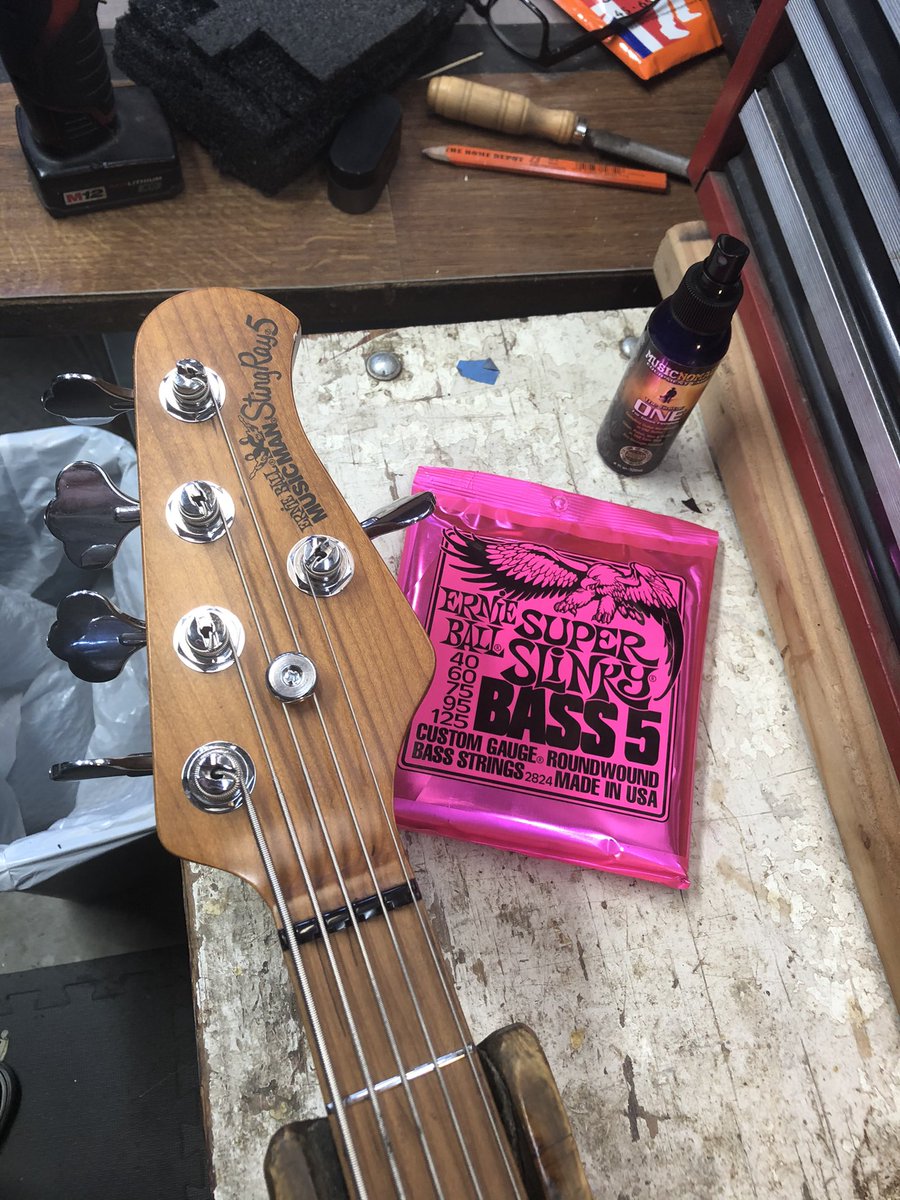 AZGuitartech's tweet photo. Music man 5str setup Avguitartech@yahoo.com 661-434-7146 #avguitartech #repair #guitartech #guitars #guitarrepair #luthier #setup #stewmac #peterson #musicnomad #musicman #5str #ernieball #superslinky https://t.co/FEuTmj8W4W