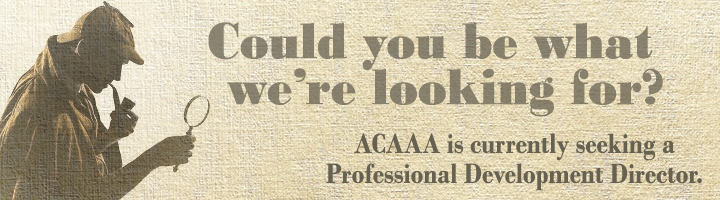 AR_CAA's tweet photo. ACAAA has a new job opening: We are currently seeking a Professional Development Director!  For a full job description, please visit https://t.co/KgEEhHQNO1 https://t.co/EXiTbZTQwW