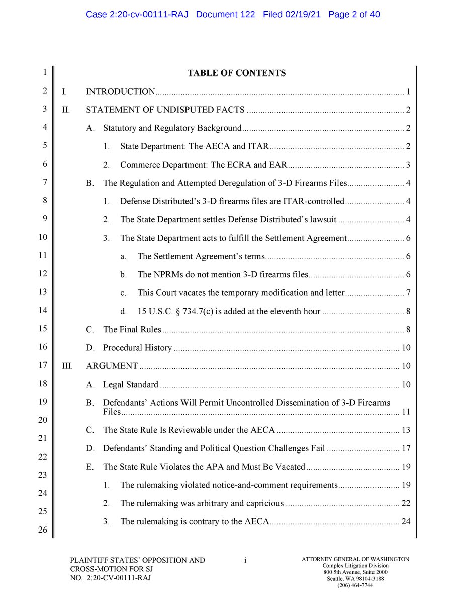 Rob Romano Pa Twitter Washington V Dept Of State W D Wa Plaintiff States Opposition To Defendants Motion For Summary Judgment And Cross Motion For Summary Judgment T Co xjhosrsb T Co Ckwj7qwnbw