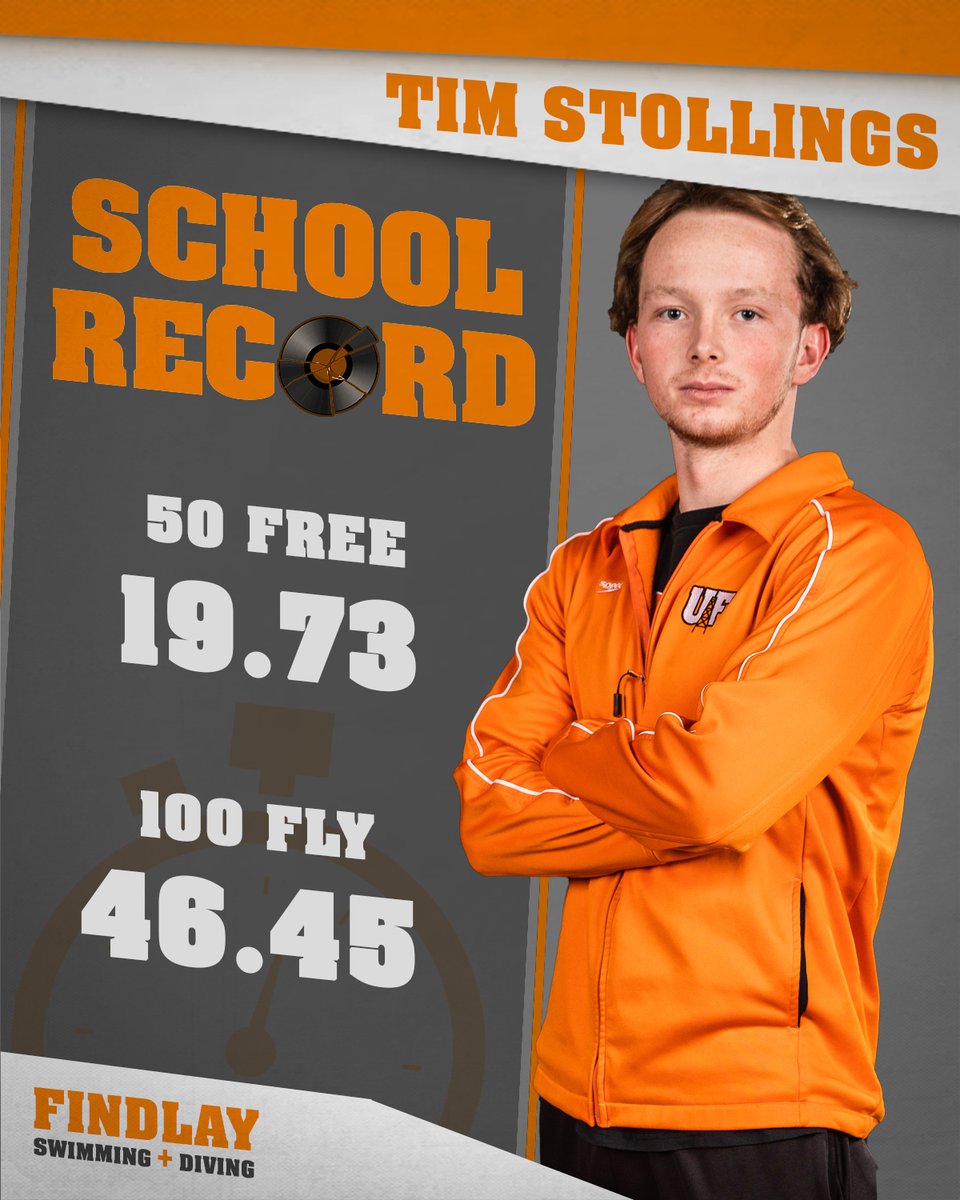 FindlayOilers's tweet photo. 🚨SCHOOL &amp; CONFERENCE RECORDS🚨

Tim Stollings was absolutely FLYING through the water in Canton, breaking the school and conference records in the 50 freestyle (19.73 | 4⃣ in DII this year) &amp; 100 butterfly (46.45 | 1⃣ in DII this year). Both times auto-qualify him for nationals! https://t.co/GxeZz1yaQl