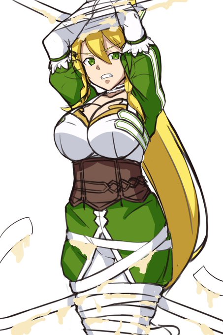 skeb進捗。SAOのリーファのツタンザーメン変脳ラフ。 