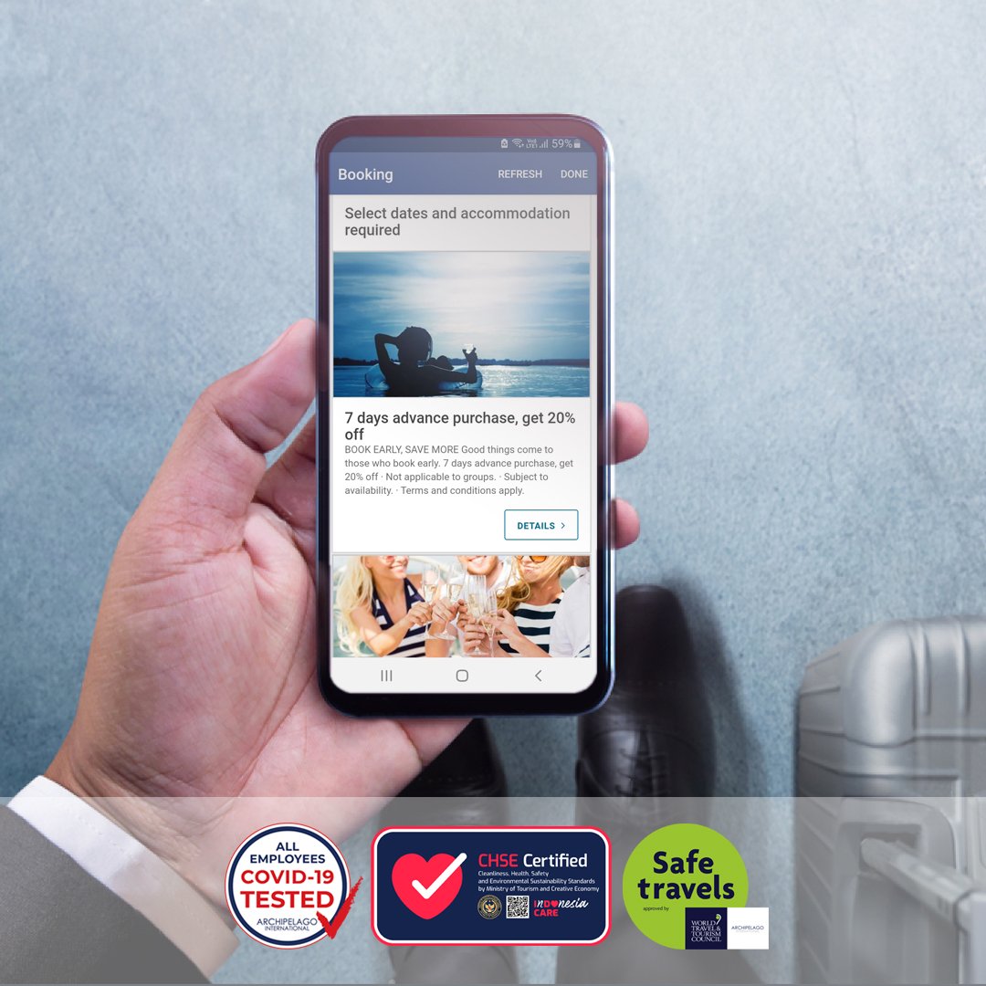 7 days advance purchase, get 20% off. for details please visit our website astonrasuna.com

#trustedhotels #trust #staysafe #safetravels #archipelagointernational