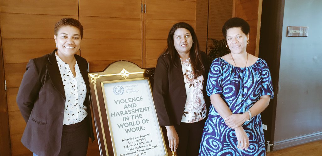 FTUC Delegates at the review of Fiji laws to match the articles of recently ratified ILO Convention 190  on Violence and Harassment at the Workplace held at the Grand Pacific Hotel Suva on Wednesday 17th February 2021.