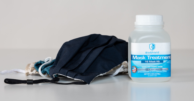 BioShieldCo's tweet photo. Your mask. Antimicrobial.
Treat 16 cloth masks, 99.9% virus reduction. See our full line of antimicrobial products at https://t.co/FhSlIMnmzx

#mask #MaskUp #WearAMask #COVID19 #coronavirus https://t.co/AGAQWRrdLc