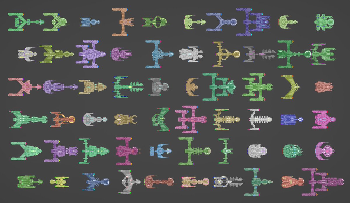 Generating randomized, Star Trek inspired spaceships for my upcoming project. Qapla'!
