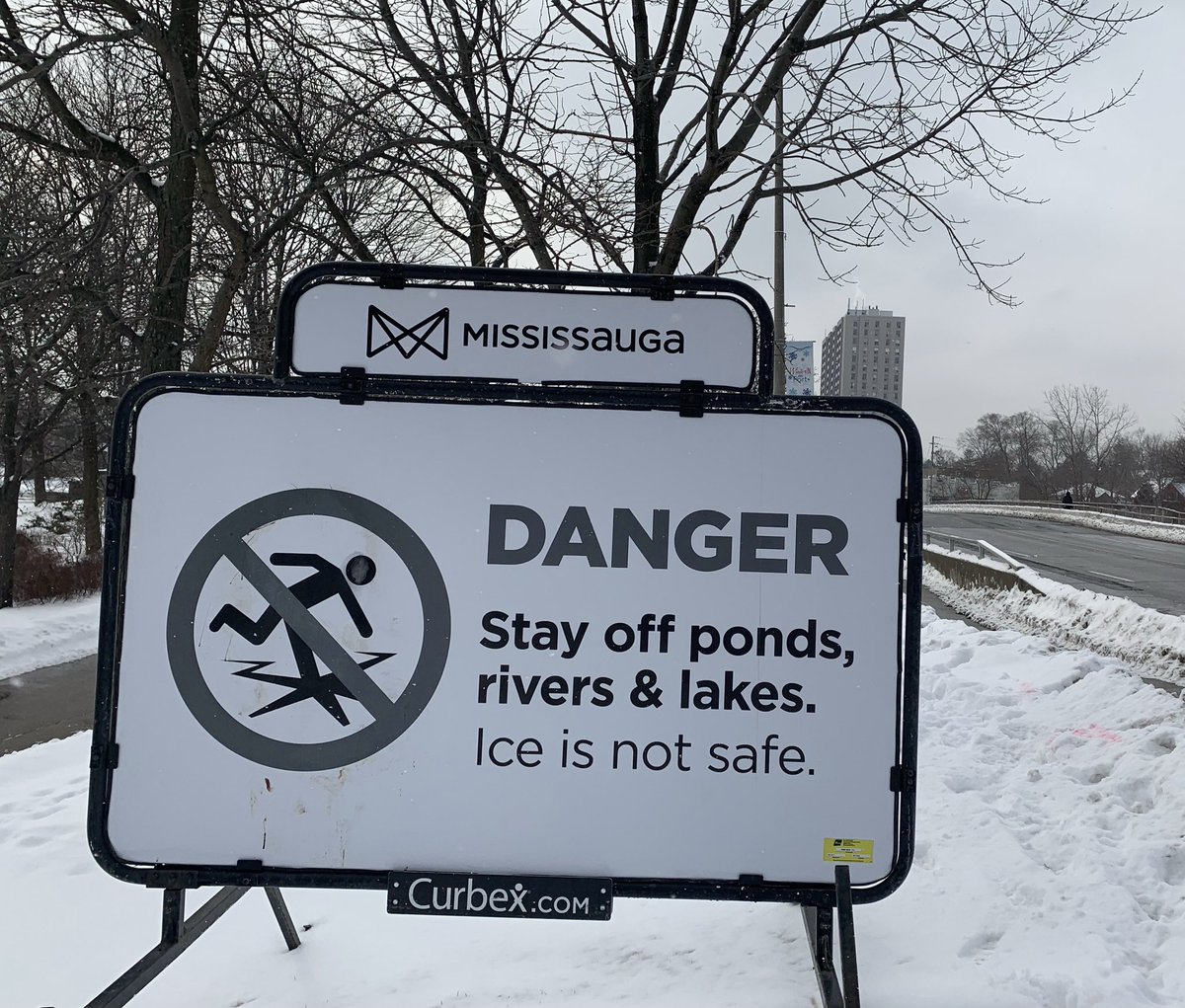 A big shout out to the responding officers to locate and rescue this female before she fell into the river. A reminder to be careful when on or rivers and ponds. This is the second incident where someone could have been seriously hurt by falling through the ice in Port Credit.
