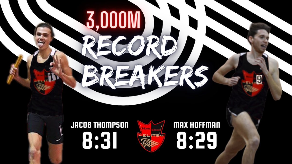 HomeStreetElite's tweet photo. Those dudes @jacobjthompson and @max_hoffman96 turned in some spicy 🌶️ performances at GVSU today, both dipping under the previous club record in the 3K! 👀

#HSE | #ForTheShield🛡️ https://t.co/o71XcyulF2