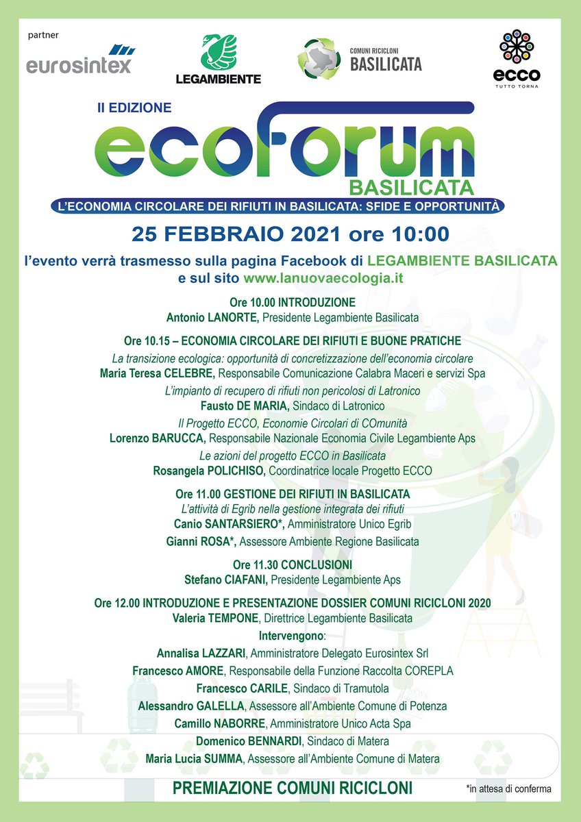 ￼
#economiacircolare è un’autentica rivoluzione economica che  trasforma un intero sistema produttivo e le mentalità di tutti i soggetti che vi partecipano #Matera #Basilicata #ecologia #sostenibilità #ambiente