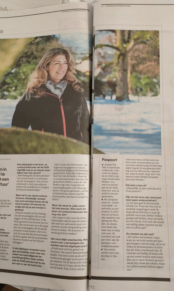 "Wij bepalen het beleid niet. En dat is soms best lastig. Bij een pandemie als deze is de minister de baas en wij voeren uit" 
Interview met collega <a href="/voxangel/">Angela Vos</a>: "we hebben te maken met een afbrandcultuur, in de hele aanpak."
