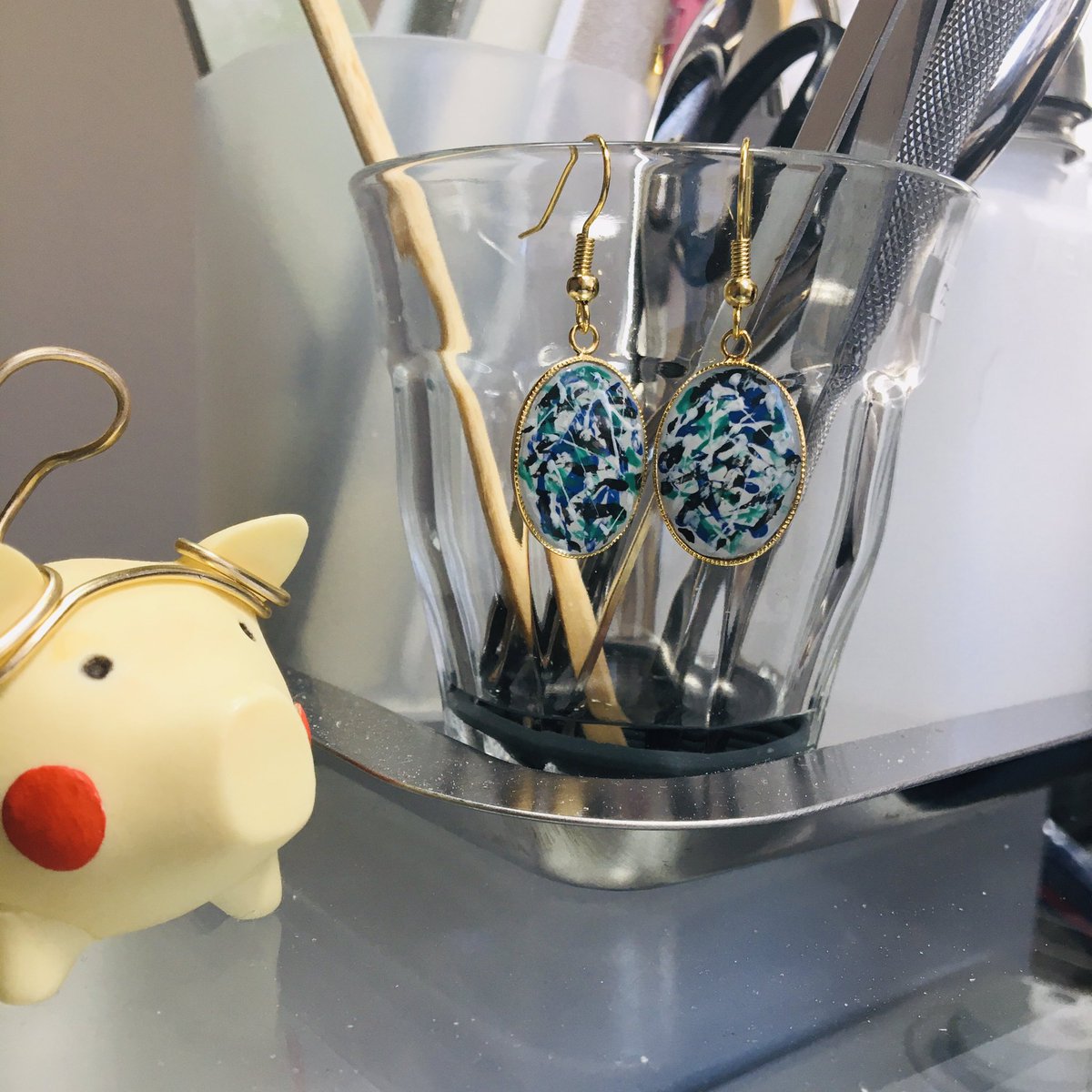 aaaaara3104's tweet photo. 本日のまみんこネイル💅　
フリスタおかわりネイル✨✨
お揃いピアスも作ってくれました💙
マジかわいい‼️毎日つけるよ✨✨
ありがとう😊
#フリスタネイル
#フリスタピアス
#FREESTYLE2020 
#大野智
#まみんこネイル https://t.co/BtyqqVDkam