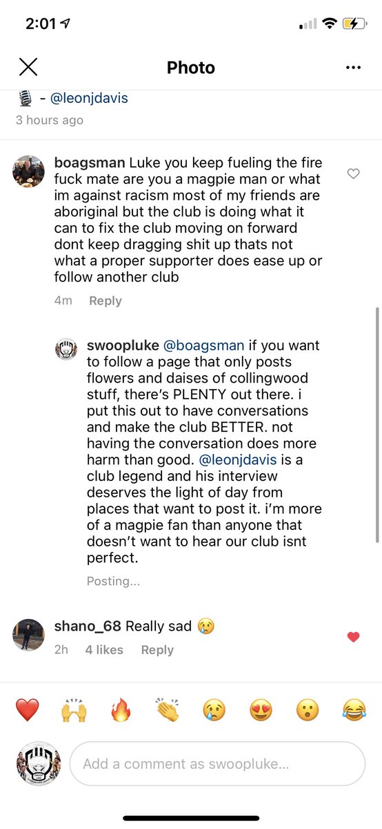SwoopLuke's tweet photo. this is why the racism convos still have to be talked about! not posting this stuff is doing a disservice to the club and our culture. we have to have hard convos to move forward https://t.co/VMq6QGO5MA