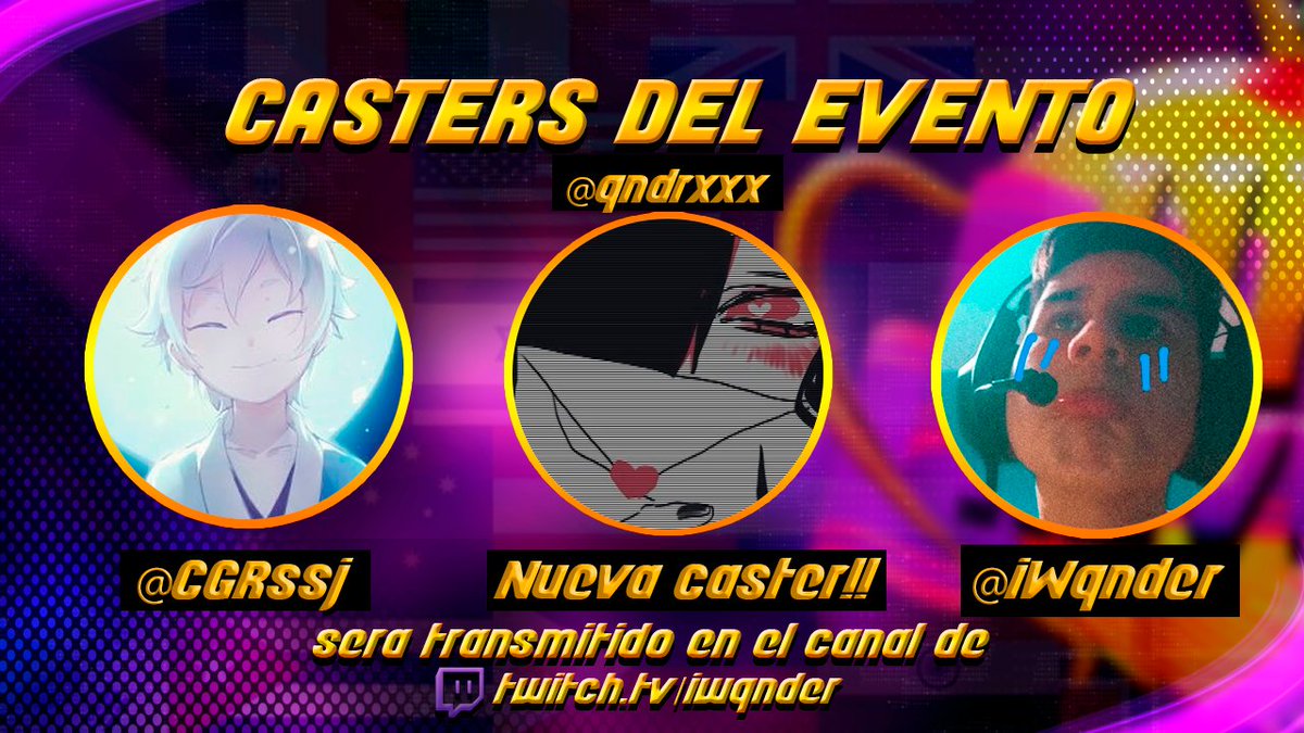 UHC_Revenge's tweet photo. UHC REVENGE PERÚ🇵🇪🏆
CASTERS CONFIRMADOS !!!!
-@CGRssj
-@qndrxxx 
-@iWqnder 
https://t.co/0xEoc9Gop8 https://t.co/LXRV5q56Tf
