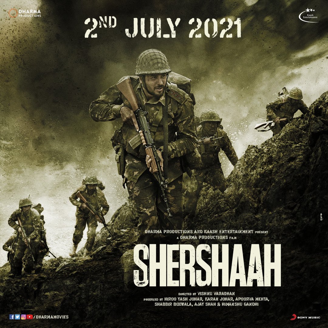 advani_kiara's tweet photo. #Shershaah coming to theatres on 2nd July, 2021, see you at the movies! @SidMalhotra @vishnu_dir @karanjohar @apoorvamehta18 @b_shabbir @aishah333 @harrygandhi @somenmishra0 @dharmamovies @kaashent @sonymusicindia https://t.co/I6laP0ROmm