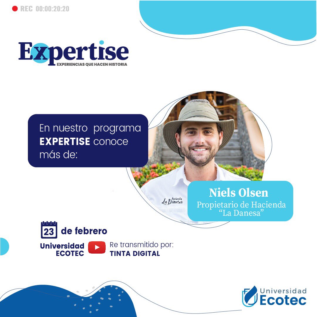 📌Este 23 de febrero no te pierdas de nuestro tercer programa de #Expertise ➡️ @nielsolsenp 📹🎙📲💻 retransmitido por nuestro canal de YouTube #TintaDigital