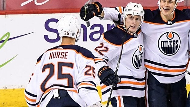 StatsCentre's tweet photo. Tyson Barrie &amp; Darnell Nurse are the 3rd set of teammate defencemen in @EdmontonOilers history to both get 14+ points within their team's first 19 games of a season. Other times: 1981-82 (Paul Coffey- 22, Risto Siltanen- 21), 1983-84 (Coffey- 24, Randy Gregg- 14, Kevin Lowe- 14) https://t.co/IMEIsPUTVE