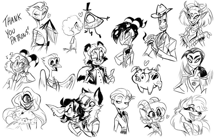 Thank you so much everyone who came to the patreon request stream! Your characters were all fun to draw ^^ 