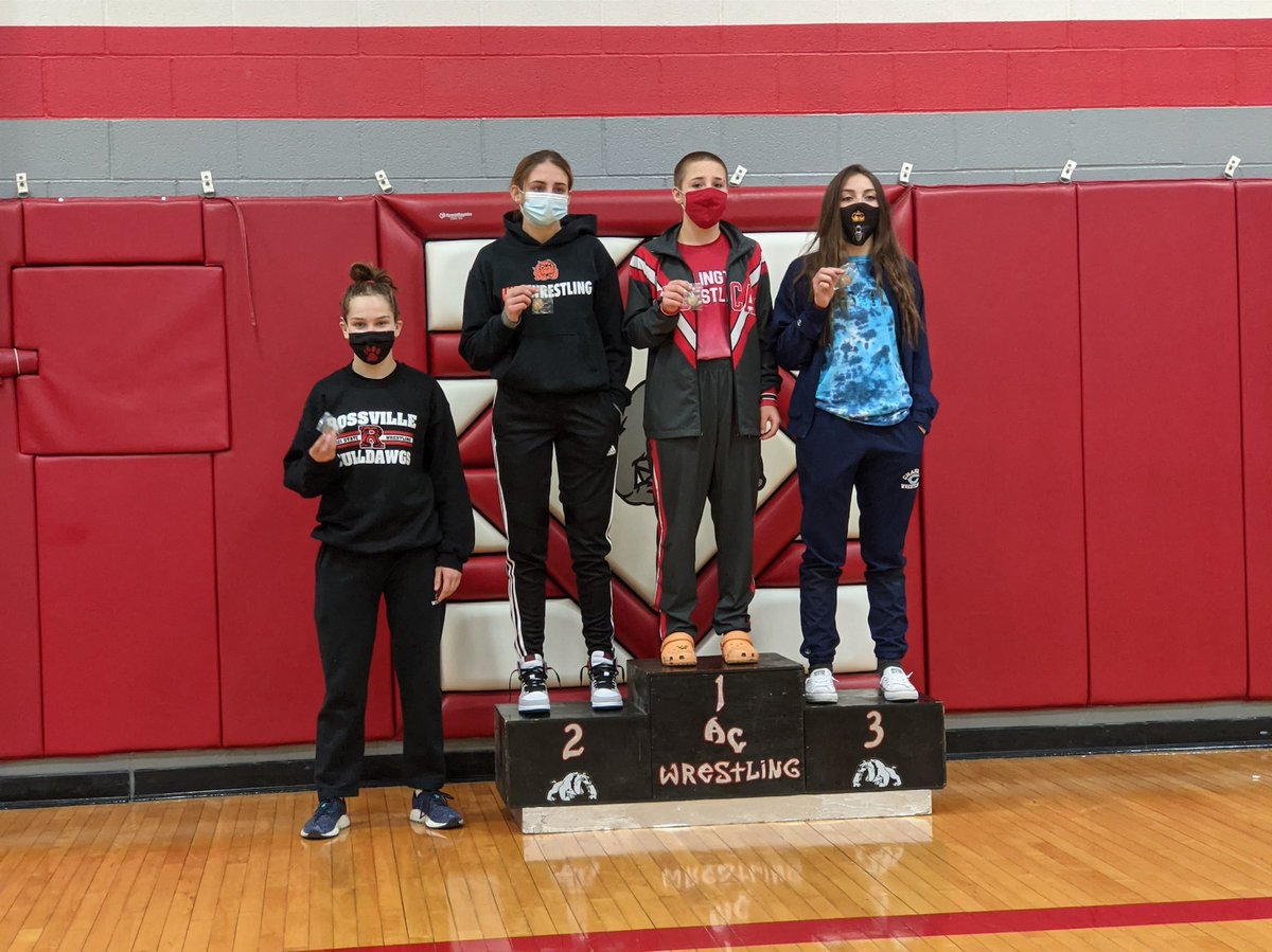Making history! One of Lady Dawg Wrestling’s first two state qualifiers. INE GO DAWGS!!