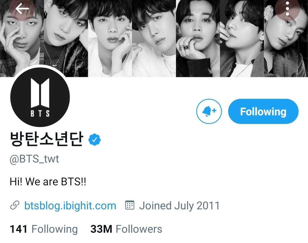 btschartsxdaily's tweet photo. [📶| @BTS_twt account has reached 33M Followers on Twitter🌎

— They are the most followed Duo/Group on the platform 👏
#KCA #VoteBTS https://t.co/xf2q7XNd7S