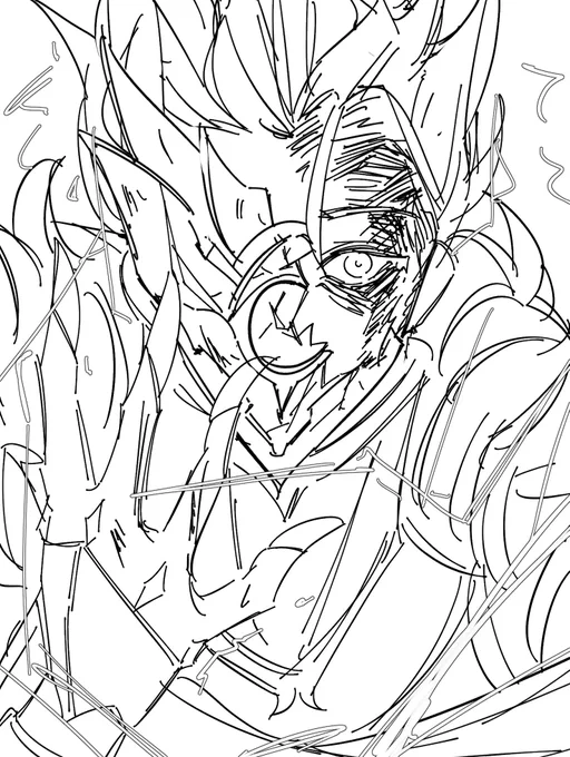 feral childe sketch before i sleep, might line and color tmr
#childe #tartaglia #genshinimpact #genshin 