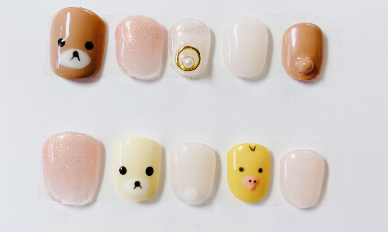 ハナハナ リラックマネイルです ネイル ネイルチップ ネイルデザイン ネイルアート ショートネイル ショート ネイルアート リラックマ リラックマネイル T Co Azmdnyvsqm Twitter
