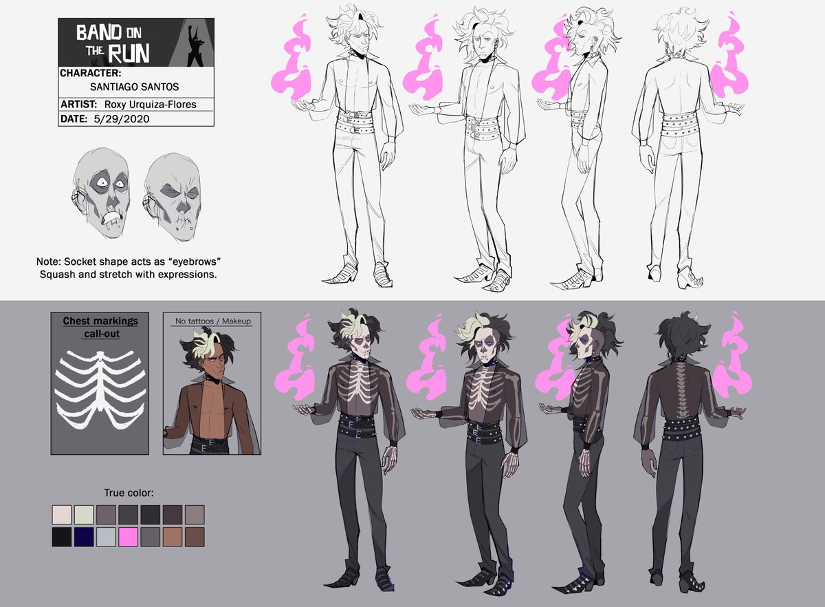 More from Band on the Run! Santiago is the son of the Grim Reaper and La Muerte (all those powerful deathly figures work together a lot to split the workload) and really takes to his aesthetic in the 80's 