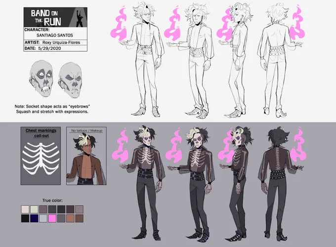 More from Band on the Run! Santiago is the son of the Grim Reaper and La Muerte (all those powerful deathly figures work together a lot to split the workload) and really takes to his aesthetic in the 80's 