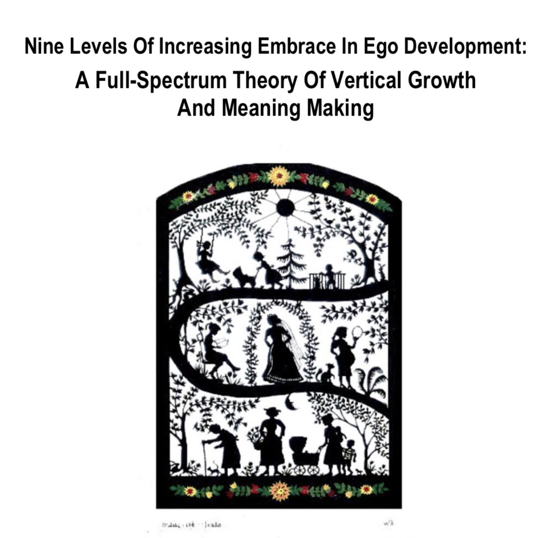 I have just discovered this research on ego development by Susanne Cook-Greuter. It’s mind-blowing, guys. 

Do check it out, it’s the best 90 pages I have recently read.

cook-greuter.com/Cook-Greuter%2…