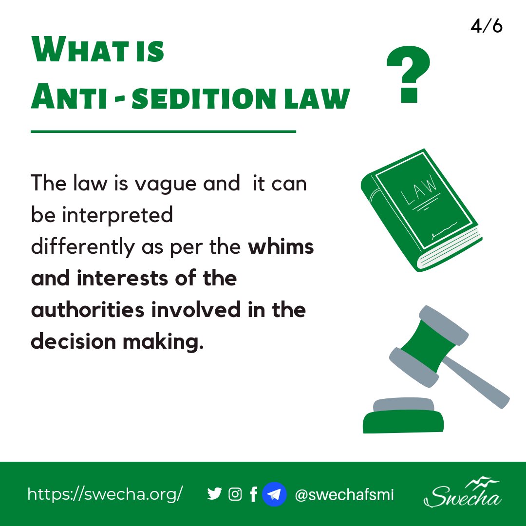 SwechaFSMI's tweet photo. What is Anti-Sedition law?

#ReleaseDishaRavi #ClimateActivist 
#supportfarmers 
[1-4]/6 https://t.co/RN0t7YYpaC
