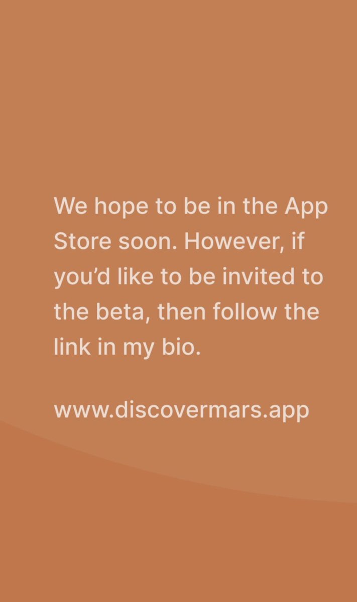 discovermarsapp's tweet photo. Our website is live and we are 2 weeks away from our Beta launch on iOS. If you’d like to help us beta test the app, signup on our website: https://t.co/Hzlu14Qf7e https://t.co/vx6obmpbrO