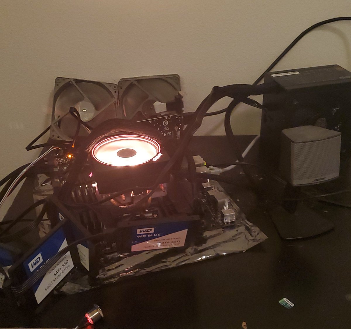 milsman2's tweet photo. @alexellisuk
#32GBRAM
#ryzen1700 #cpu #8core #16thread
1 X #500GB #NVME #SSD // 4 x #500GB #SATAIII in #RAID10
4 X @Noctua_at
#3dprint case incoming //
good place to park @inletsdev #arkade #inletspro #k3sup @argoproj @gitlab #nginxingress #Kubernetes #longhornio #ha #cluster https://t.co/3qzZidzjhY