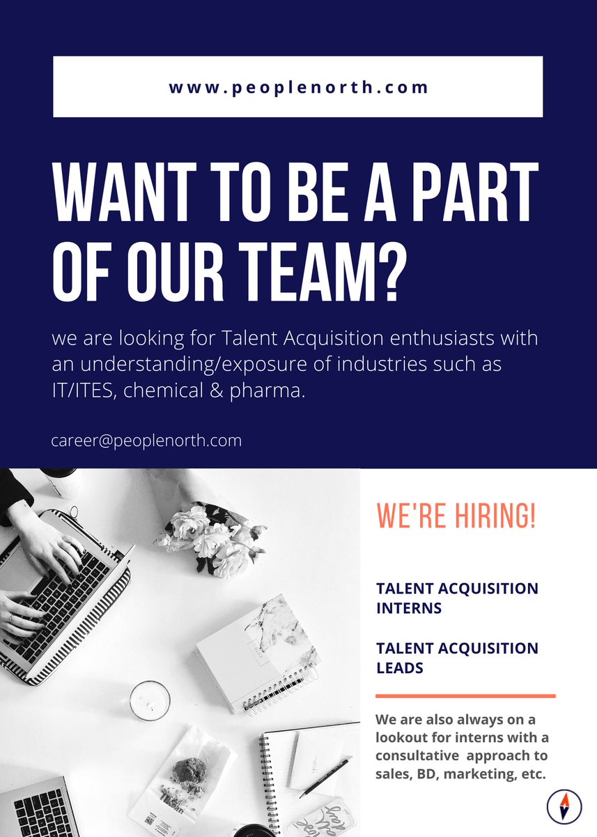 PeopleNorthAdco's tweet photo. If you have the passion for connecting with people and assisting in finding the RIGHT fit, then you are at the right place!

Write to us at career@peoplenorth.com and let's discuss the role in detail!

#HIRINGNOW #internship #hiringopportunity #talentacquisition https://t.co/qh1GSbzmXq