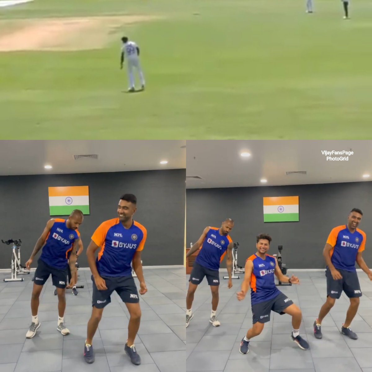 Diptiranjan_7's tweet photo. After the #VaathiStep during the Test Match, Indian Cricketer @ashwinravi99 Dances for #VaathiComing Song with @hardikpandya7 & @imkuldeep18!
#Master @actorvijay @anirudhofficial @Jagadishbliss @Lalit_SevenScr https://t.co/vY5NaC8lvs