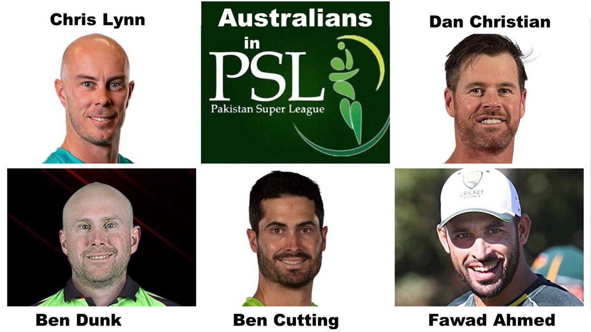 AusHCPak's tweet photo. A big welcome to the Australian players participating in the Pakistan Super League starting today. Look forward to a great game &amp; some thrilling sixes (what do you say @bendunk51?)! Cricket is a shared passion of both 🇵🇰 Pakistan &amp; 🇦🇺 Australia, connecting our countries #PSL2021 https://t.co/rLjSlmW9LY
