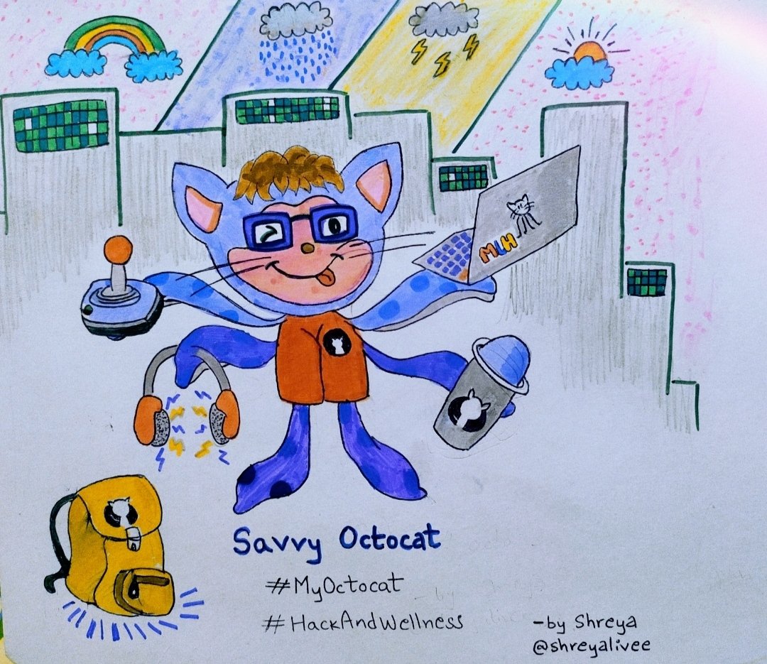 eyeshreya's tweet photo. Here's my entry for #MyOctocat
@GitHubEducation
#MyOctocat #HackAndWellness https://t.co/GdT0NhoyC5