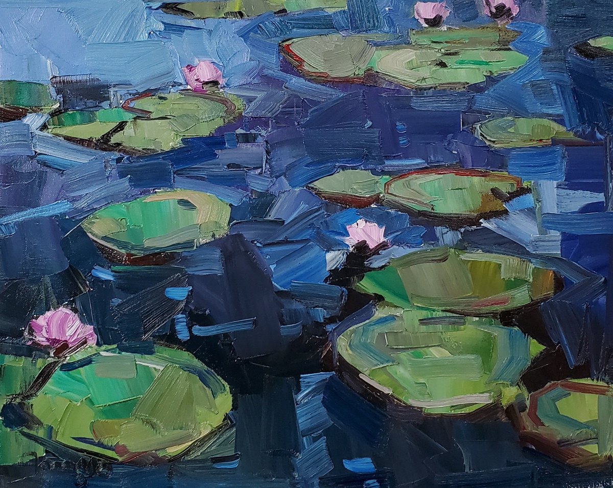 Love these waterlilies! Hope you enjoy them! 😉
.
#oilpainting #waterlilies #expressionism #modernart #artcollector #artcurator #waterliliespond #gardenpainting #greenart #bluepainting #lirios #contemporaryartist #interiordesigner #oiloncanvas #ebay